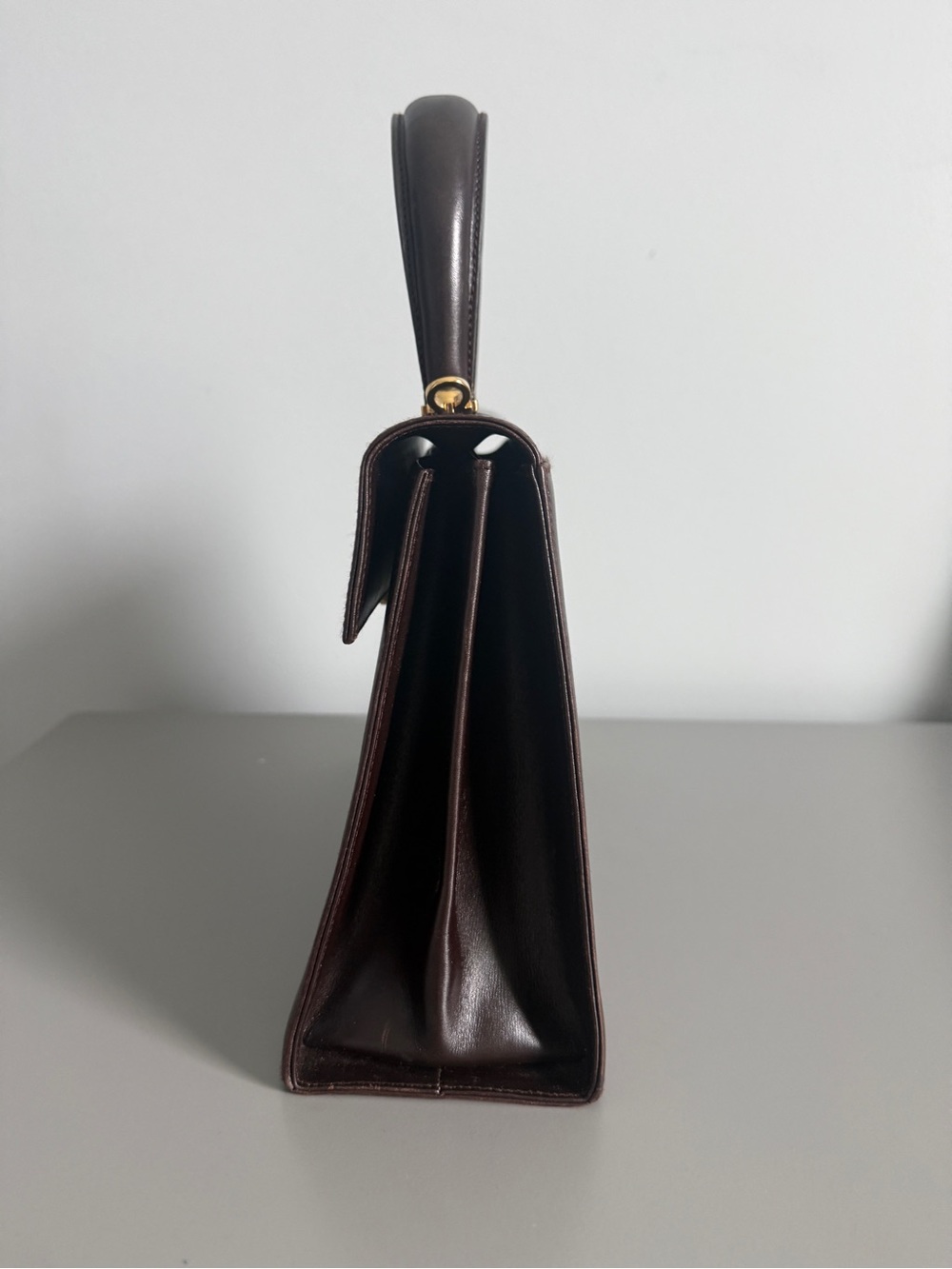 Vintage Salvatore Ferragamo Gancini 0212181 Brown Leather Top Handle Bag - Picture 7 of 10